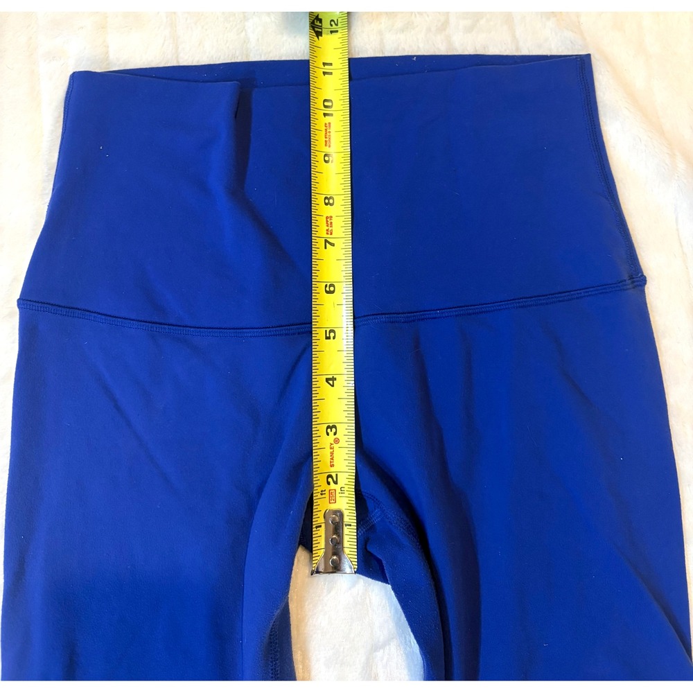 Lululemon Vintage High Rise Leggings Size 6‎ Royal Blue Back Logo - Picture 3 of 9